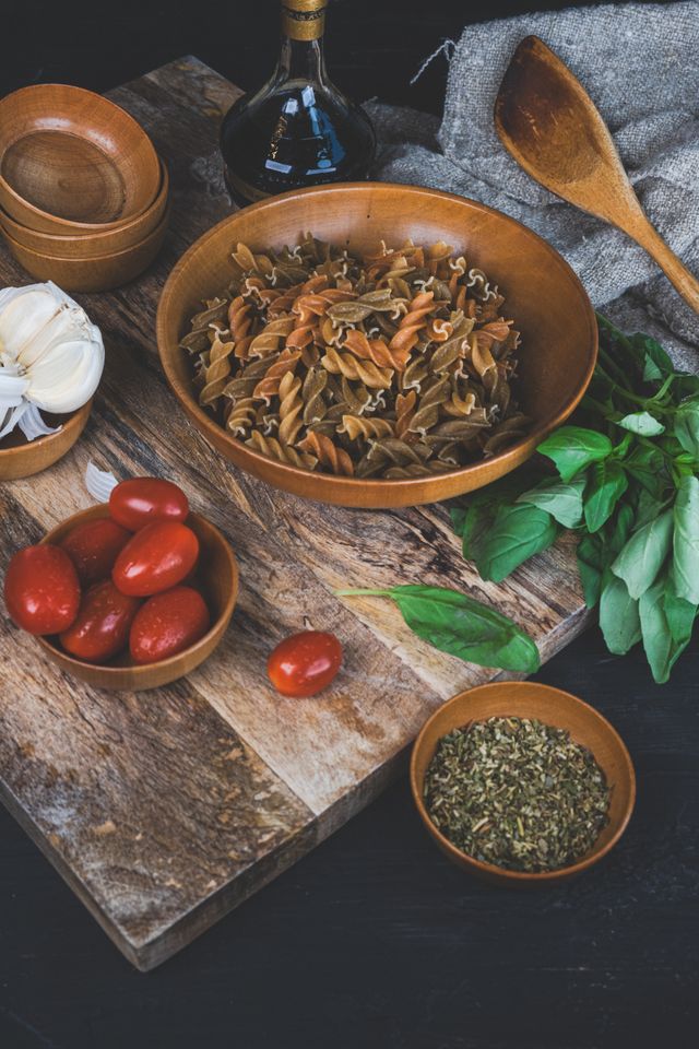 Fresh Irish ingredients on a cutting board