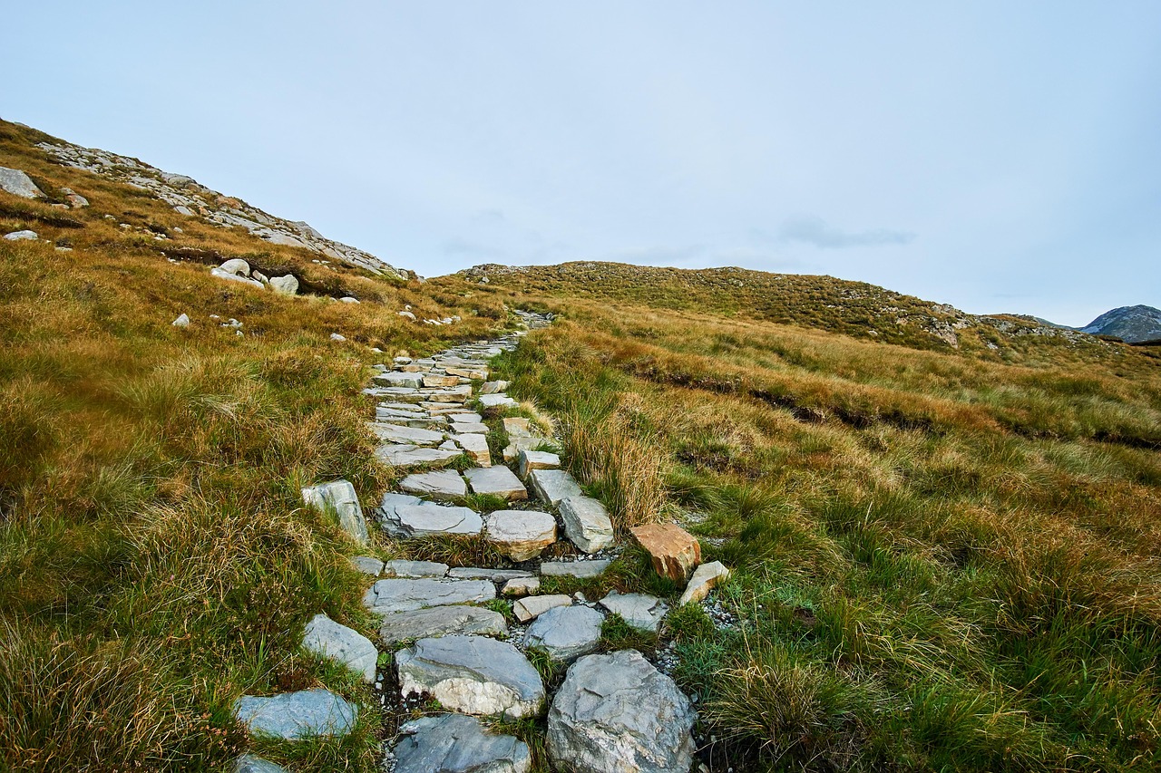 Stone trail path in County Galway — scenic free walk and hiking inspiration