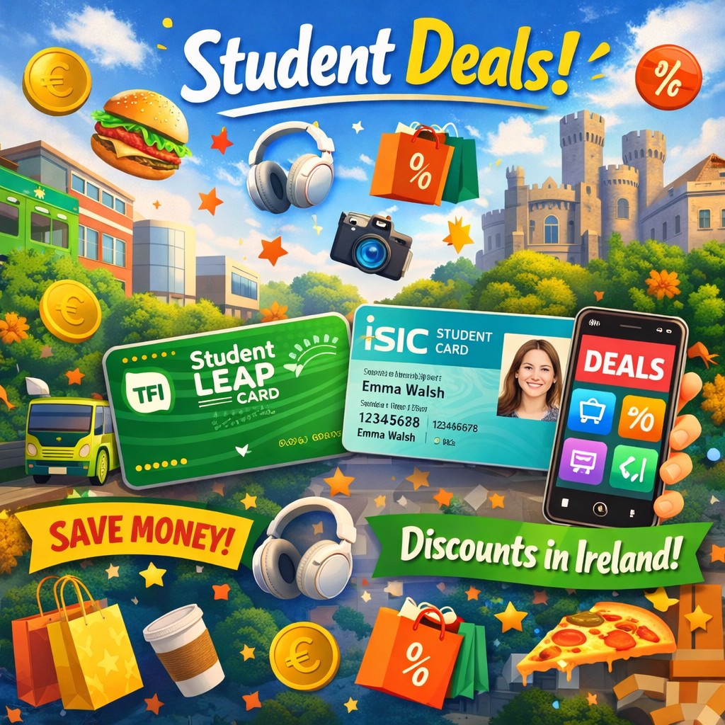 Student discounts and freebies in Ireland.