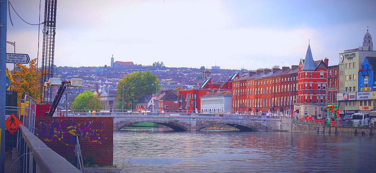 Cork city river and bridges