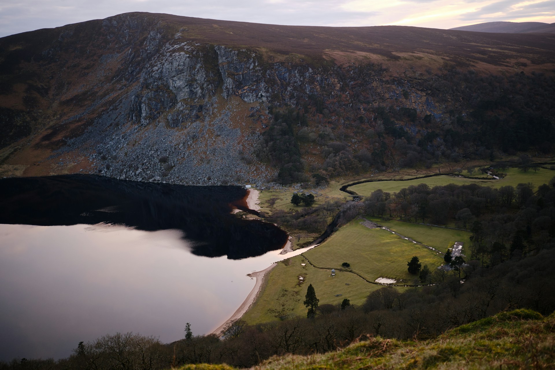 Lake and mountains in Wicklow — classic Glendalough-style free walk vibes